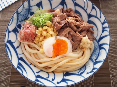 冷やし牛玉うどん